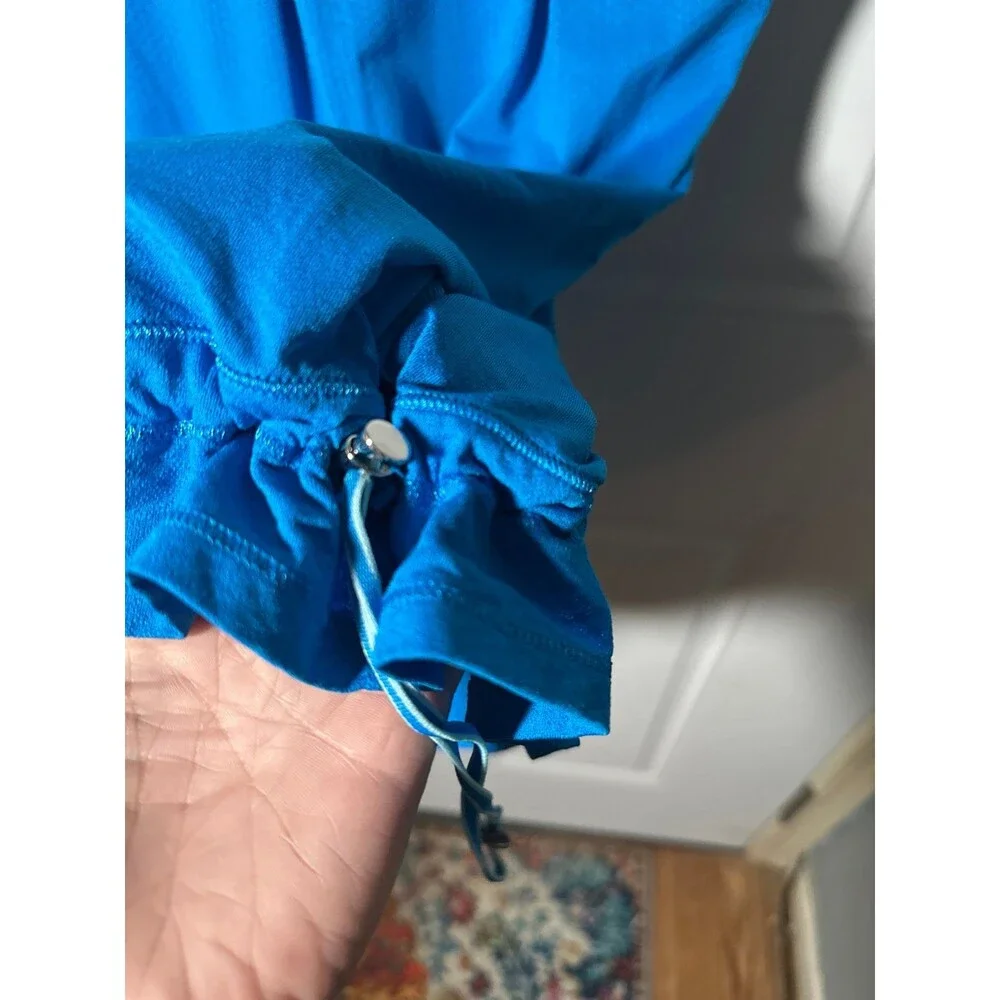 Lululemon Tame Me Tank Top Womens 10 Beach Blanket Blue Aqua Drawstring Side - Picture 3 of 7